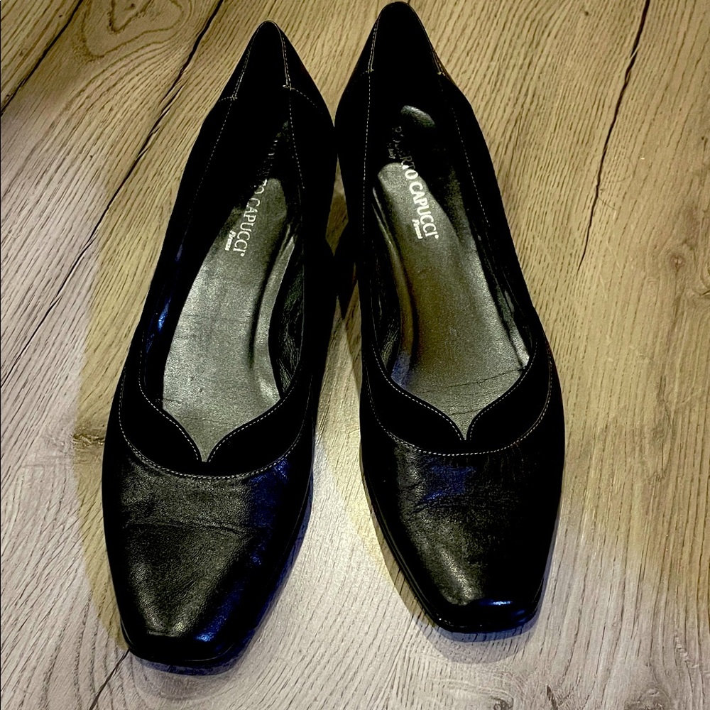Leather Black Women's Heels